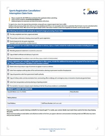 Sports Registration Claim Form 0426 Dynamic