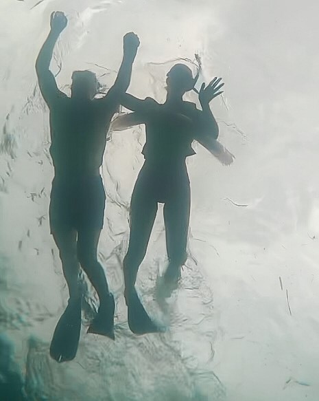 Diving Couple While on Vacation in Islamorada Florida